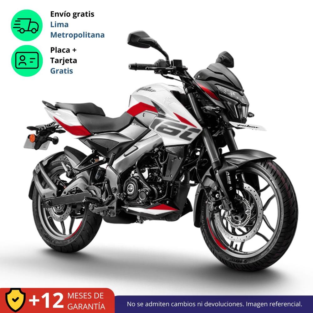 Moto Bajaj Pulsar NS 160 Modelo 2025 Blanco Rojo