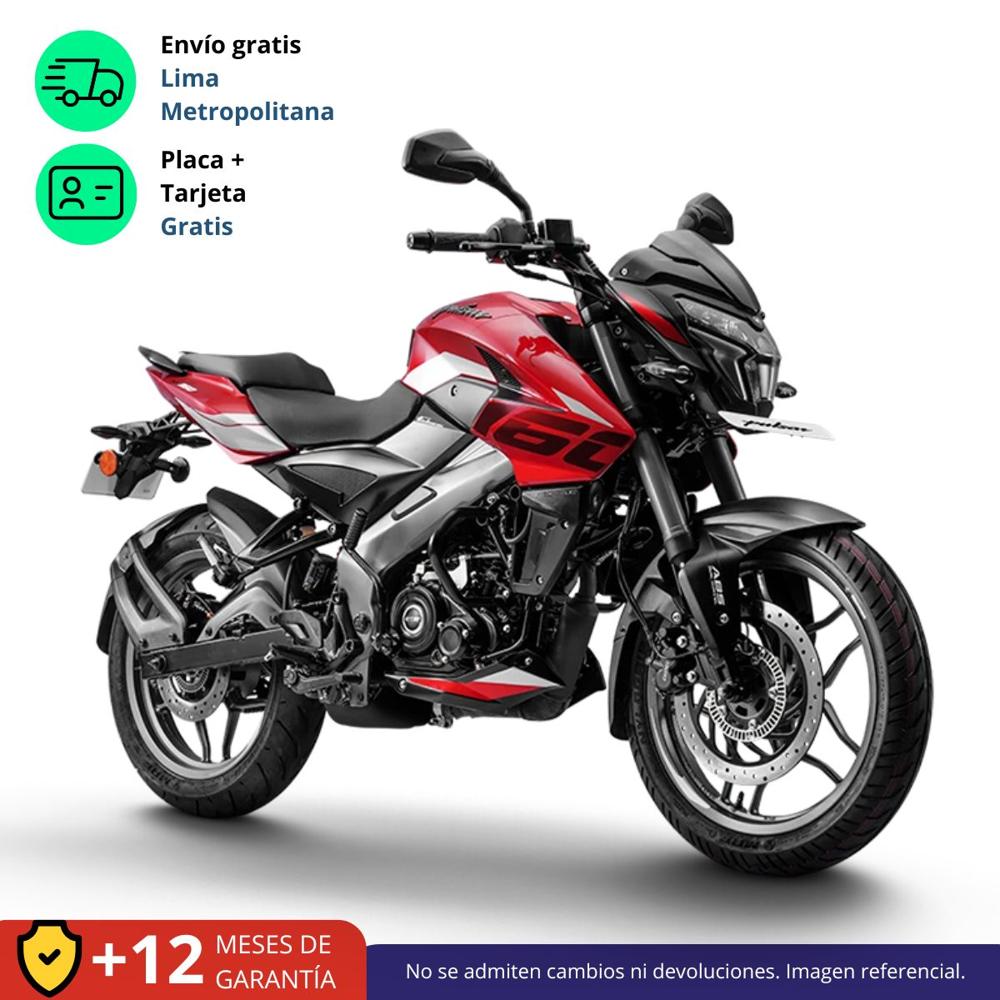 Moto Bajaj Pulsar NS 160 Modelo 2025 Rojo Gris