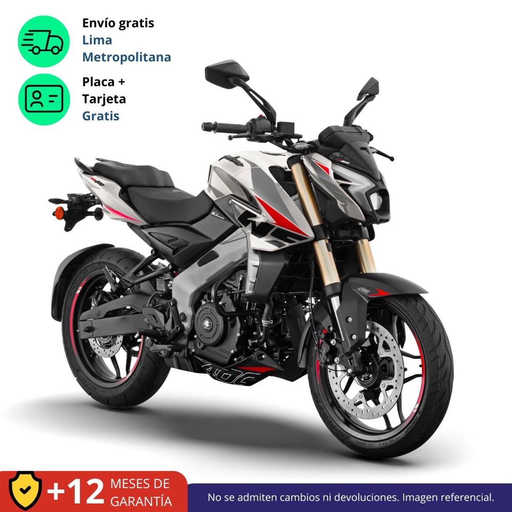 Moto Bajaj Pulsar NS 400 Z Blanco Rojo Oechsle