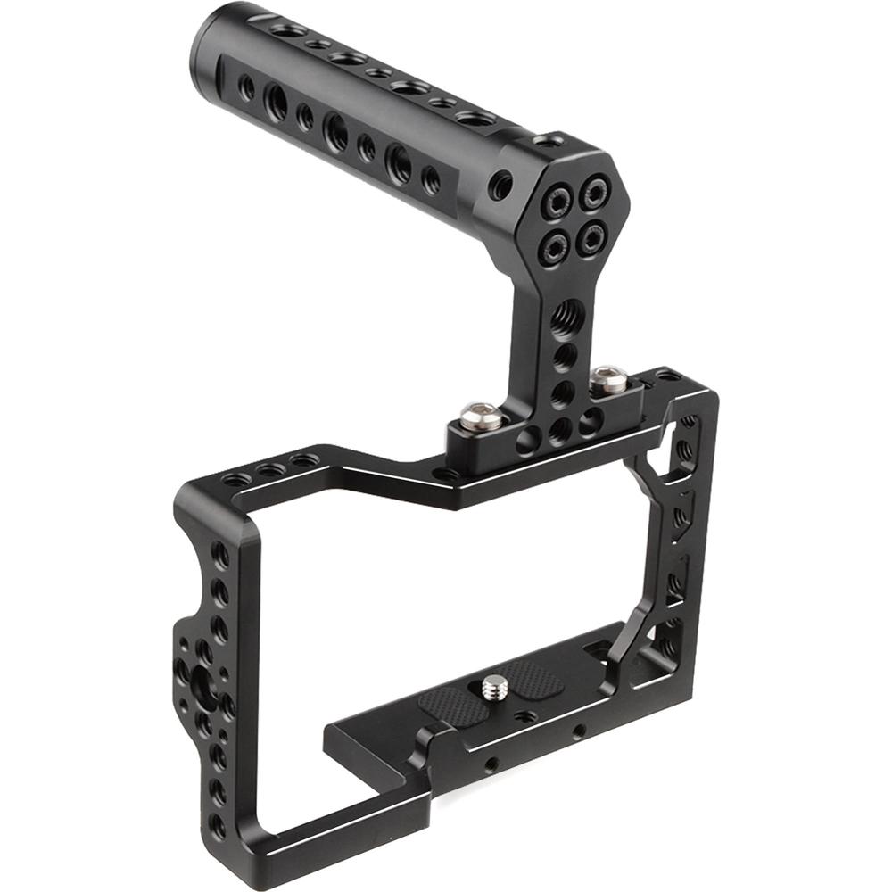 Cámara Cage Abierto CAMVATE con Mango Superior para Sony a6500 - Acceso Fácil a Batería y Tarjetas,
