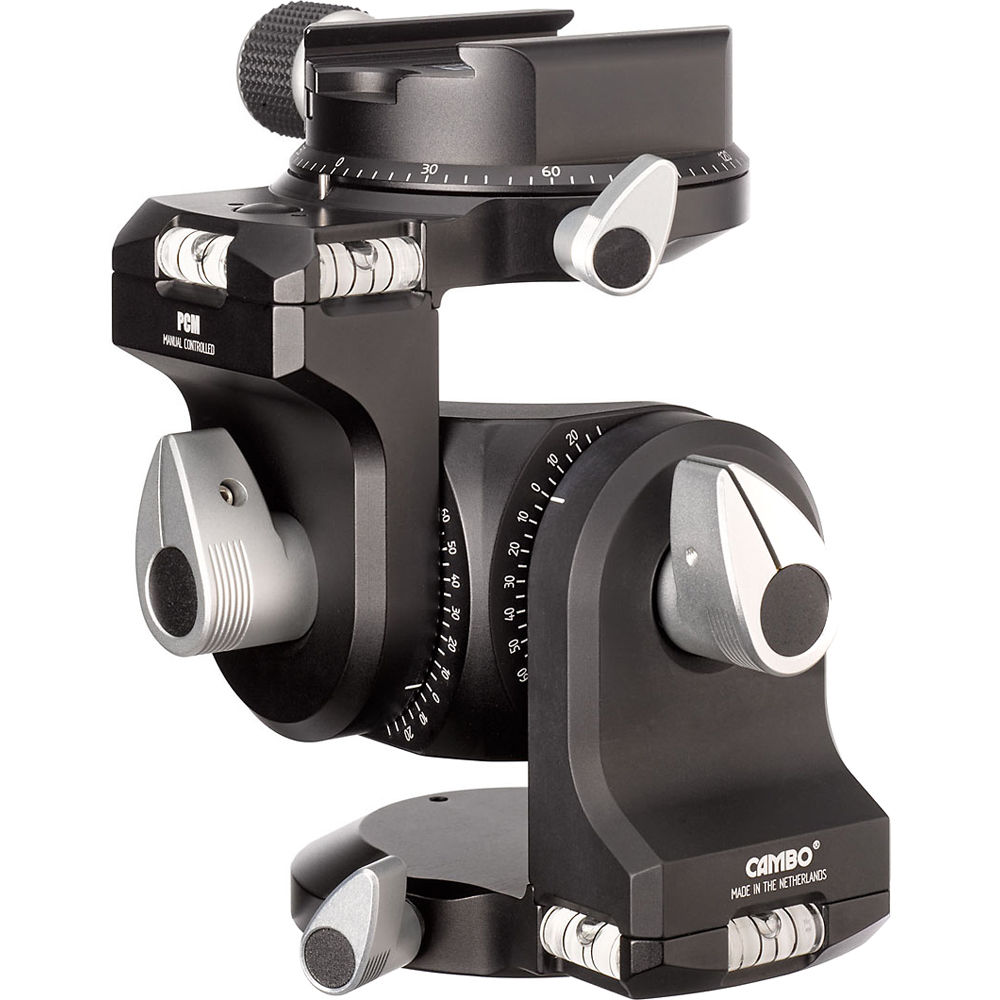 Cabezal Manual Controlado por Precisión Cambo - Capacidad de Carga 13.2 lb, Rotación 360°, Inclinac