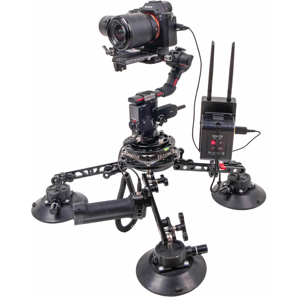 CAME-TV Kit de Montaje con Ventosas de 4 Brazos y Adaptador de Potencia para DJI Ronin RS 2
