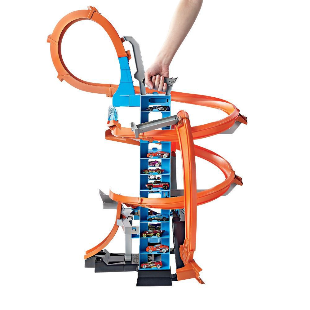 pista de hot wheels choques