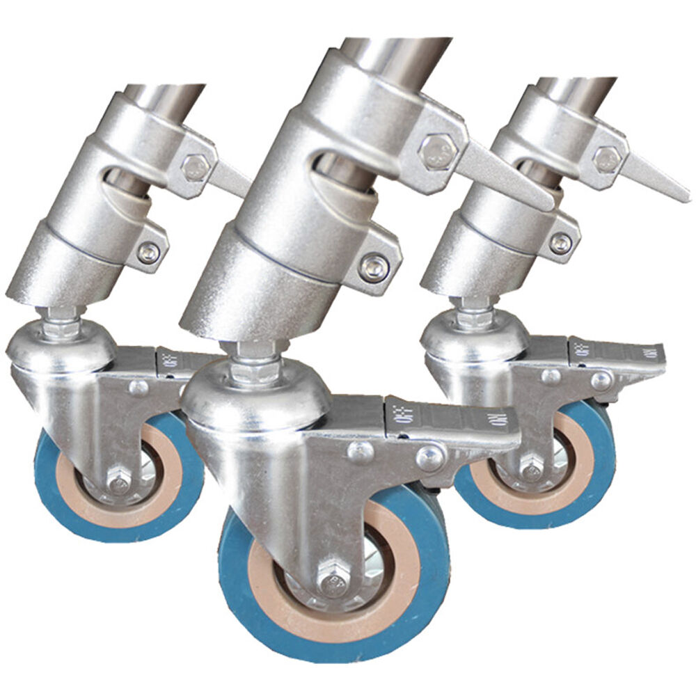 Rueda Giratoria de Bloqueo 360° para Soportes C-Stand y Piernas Redondas de 25mm - Set de 3 - Capac