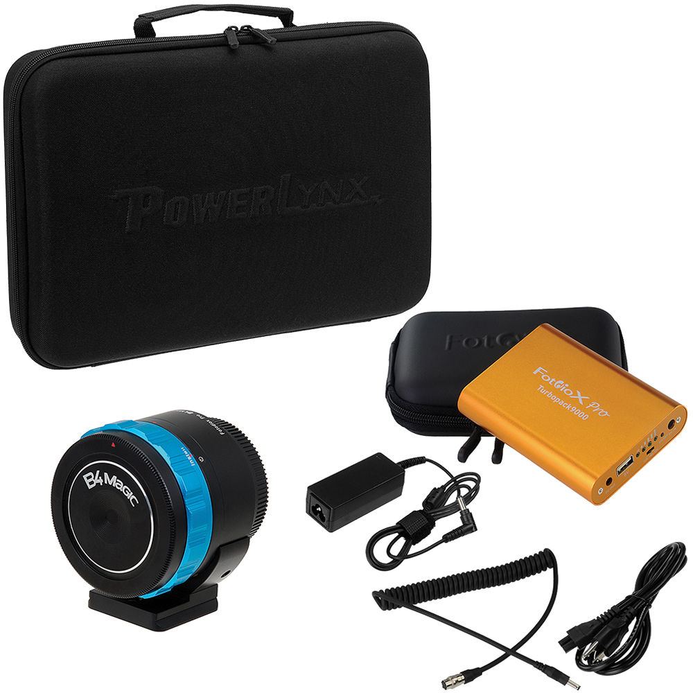 Kit FotodioX Pro PowerLynx para BMPCC con Cable de Alimentación de 12 Pines Hirose - Adaptador de L