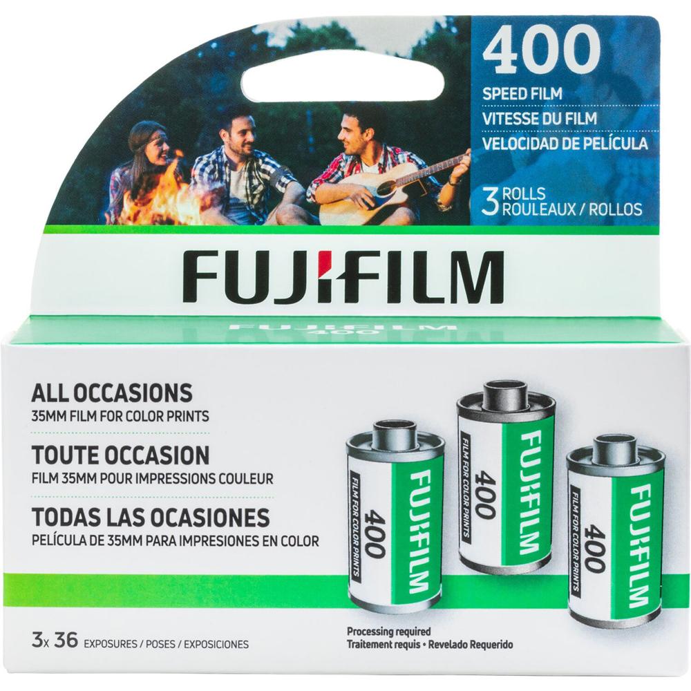 FUJIFILM 400 Color Negative Film (3-Pack, 35mm Roll Film, 36 Exposures)