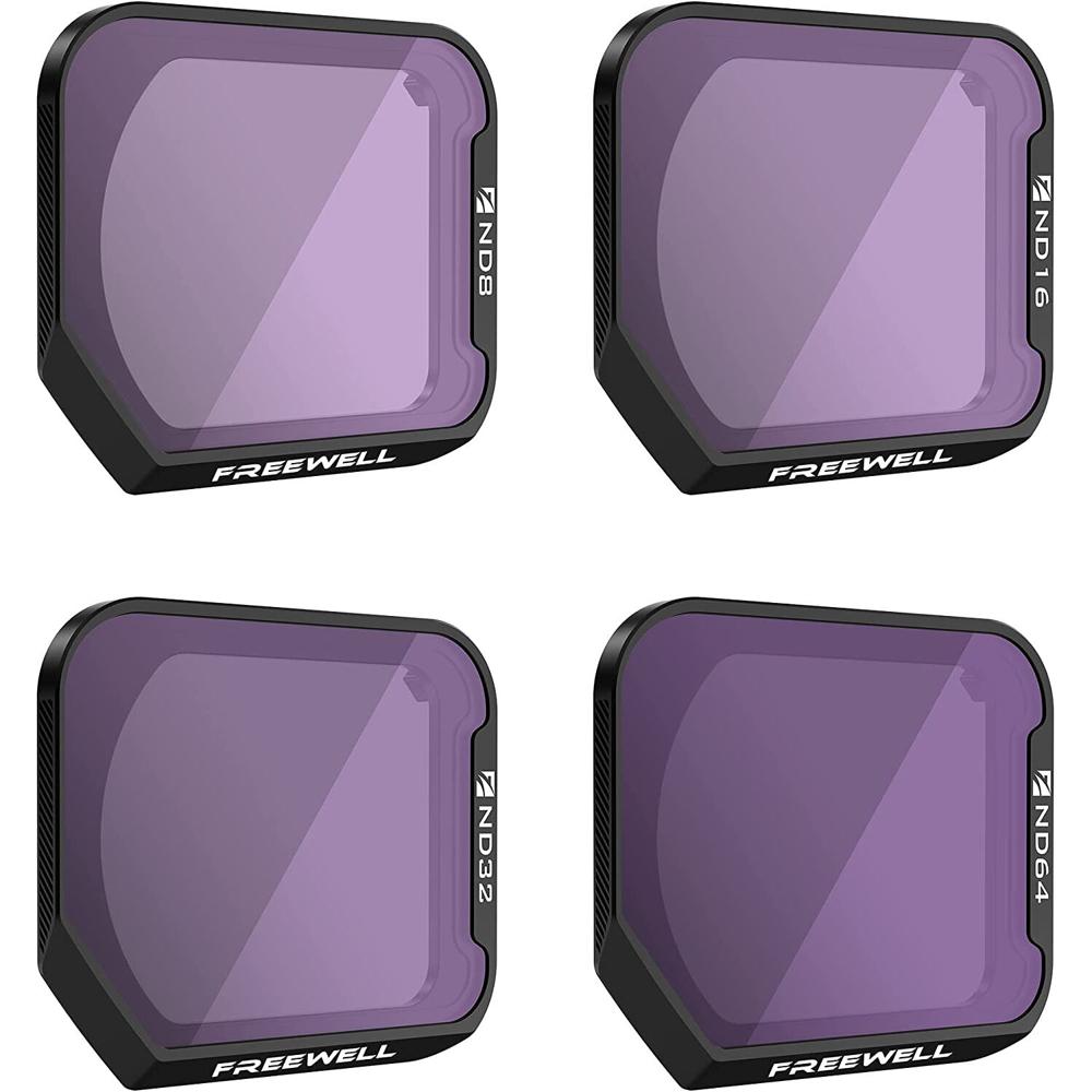 Filtros de Día Estándar Freewell para DJI Mavic 3 Classic (Paquete de 4) - ND8, ND16, ND32 y ND64,