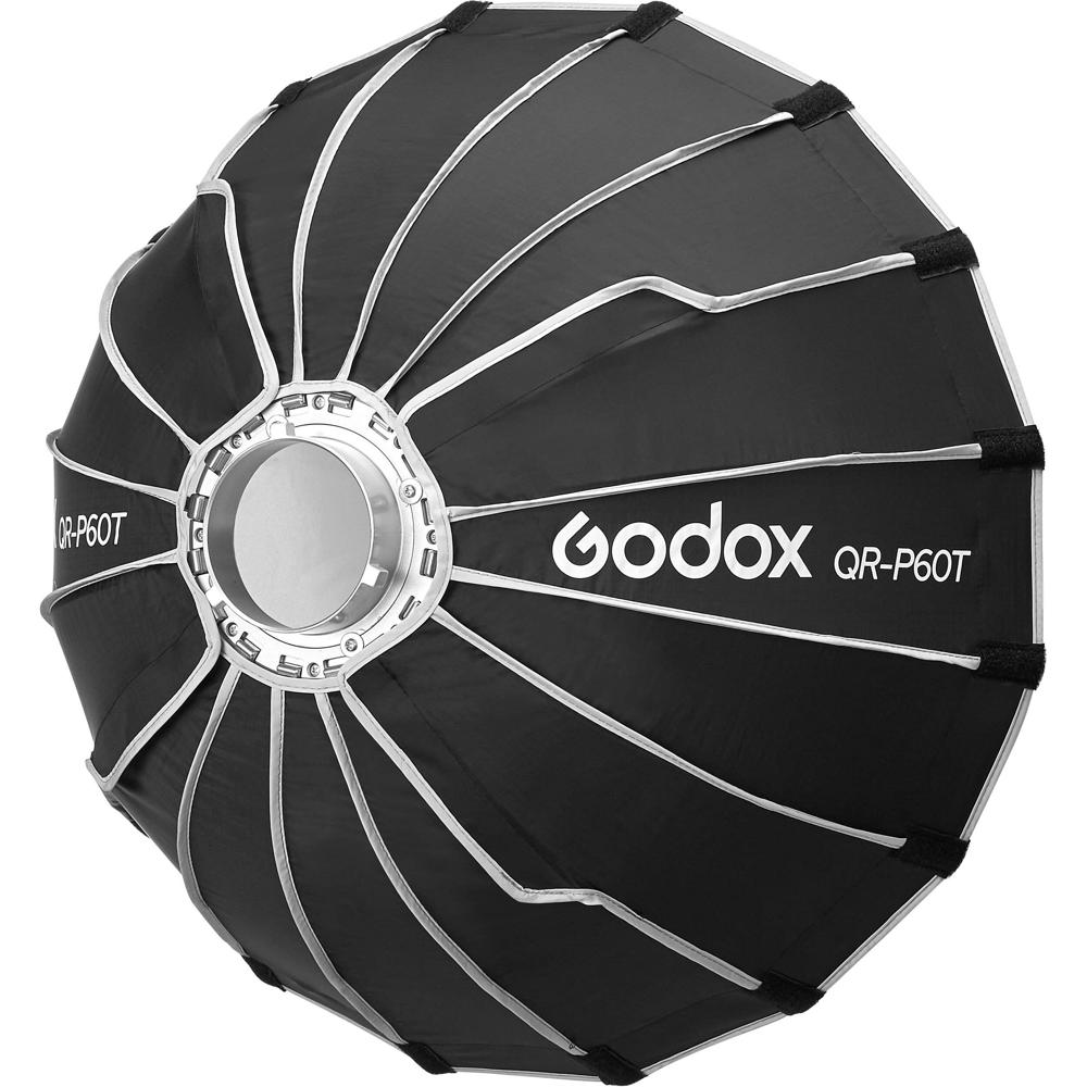 Godox QR-P60T Softbox Parabólico de Liberación Rápida con Montura Bowens (23.6"") - Luz Suave y Dire