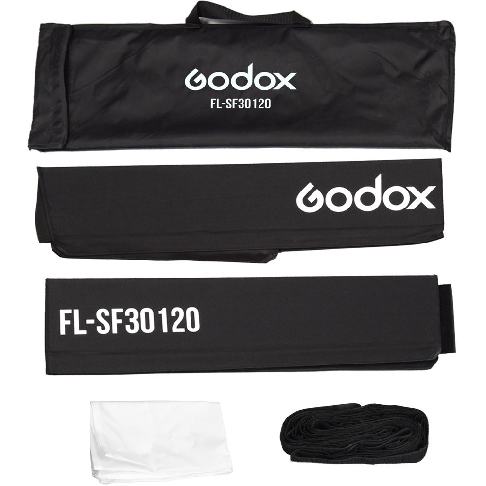 Godox Softbox con Rejilla para Panel LED Flexible FL150R - Interior Plateado Texturizado, Difusor F