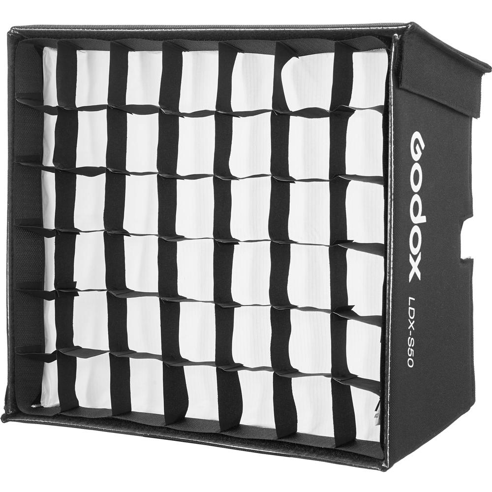Godox Softbox para Paneles de Luz LED LDX50 - Luz Suave y Difusa, Control Direccional con Rejilla,