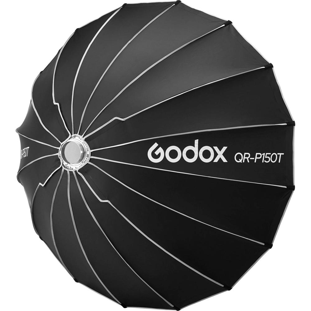 Godox QR-P150T Softbox Parabólico de Liberación Rápida con Montura Bowens (59"") - Luz Suave y Direc