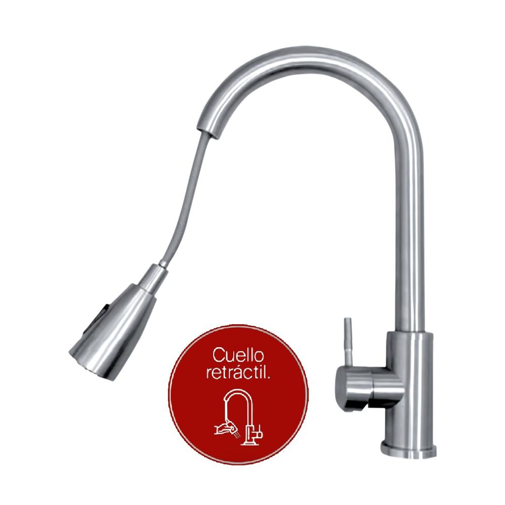 Llave Pico Ganso Retractil Mezcladora Monocomando 