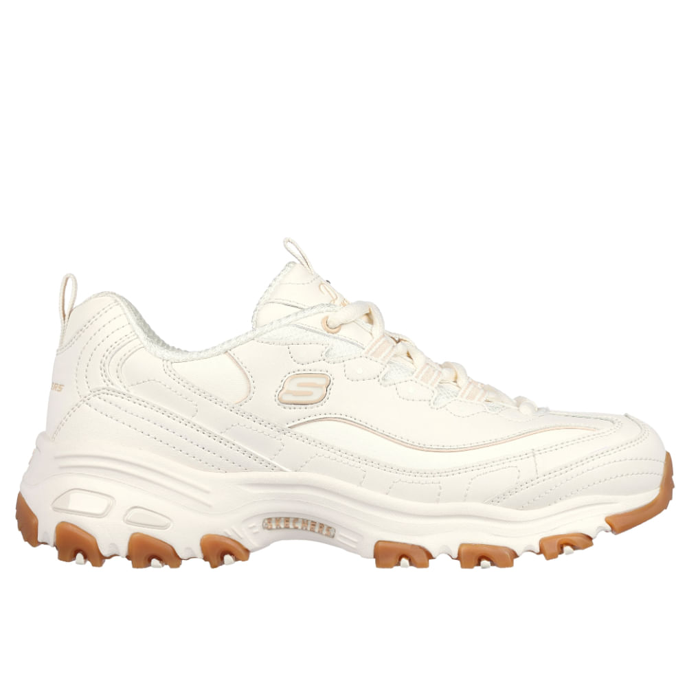 Zapatillas Urbanas Skechers Mujer D'Lites 149807-Ofwt Crema