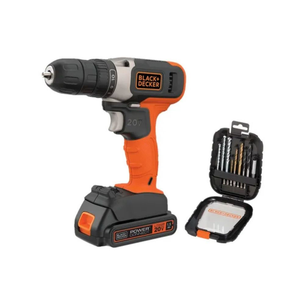 Taladro Atornillador 10mm 20v Black And Decker Bcd702c1-ar Color Naranja Taladro Atornillador 10mm 20v Black And Decker Bcd702c1-ar Color Naranja