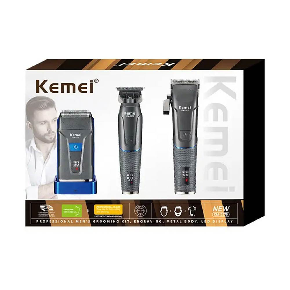 Maquina de cortar cabello y TRIMER +Afeita.  pack Profesional KEMEI