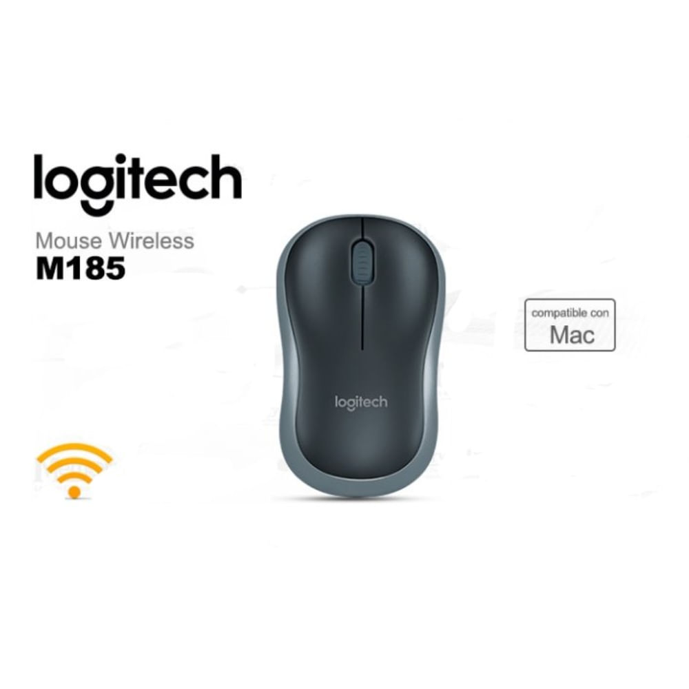 Mouse Logitech M185 Inalámbrico-Gris Mouse Logitech M185 Inalámbrico-Gris