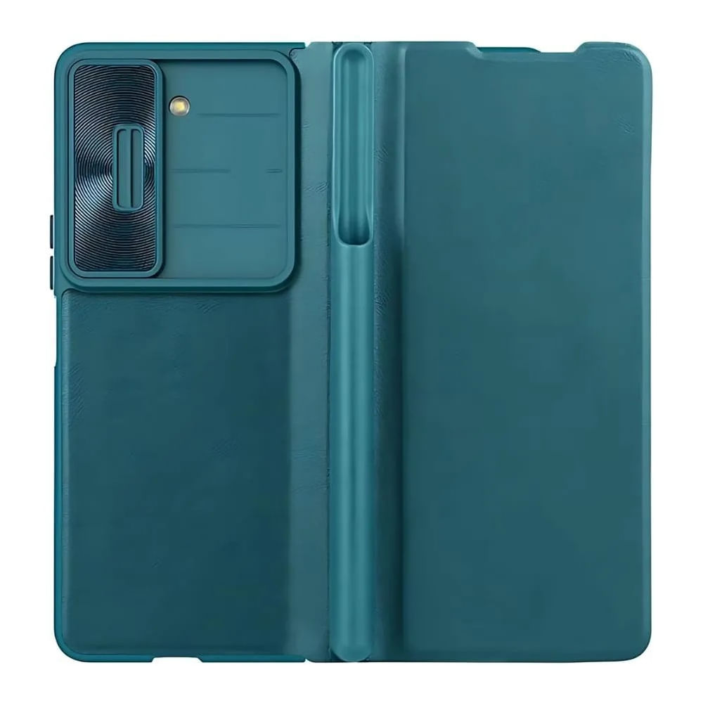 Case Nillkin Qin Pro Leather para Samsung ZFOLD 5 Verde