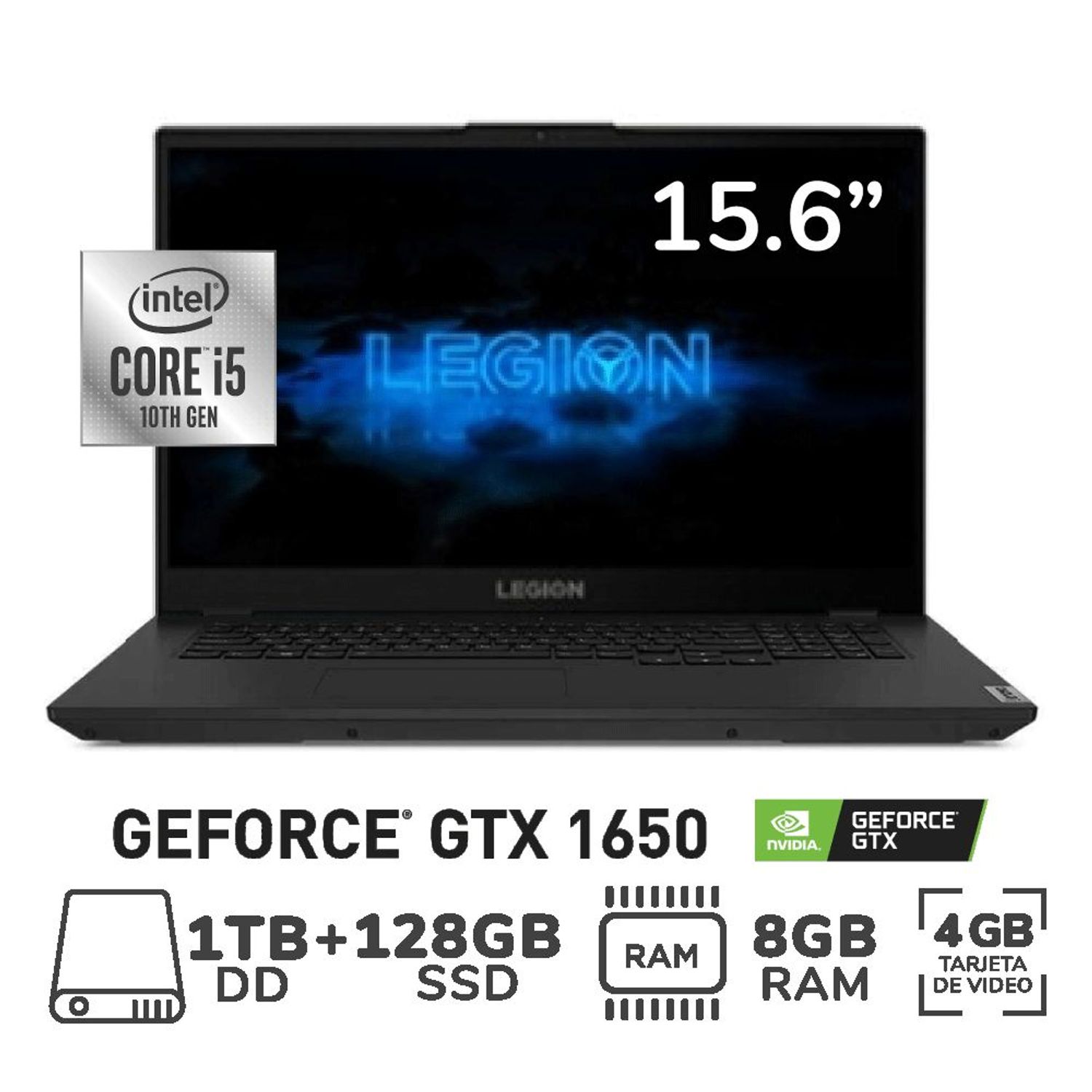 Adición Cinco Profesión Laptop Gamer Lenovo Legion 5 Intel Core i5 8GB RAM 1TB HDD + 128 SSD 15.6"  | Oechsle.pe - Oechsle