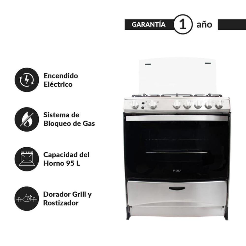 Cocina a pie Expert 76 cm GLP (Balón de Gas) FDV Cocina a pie Expert 76 cm GLP (Balón de Gas) FDV