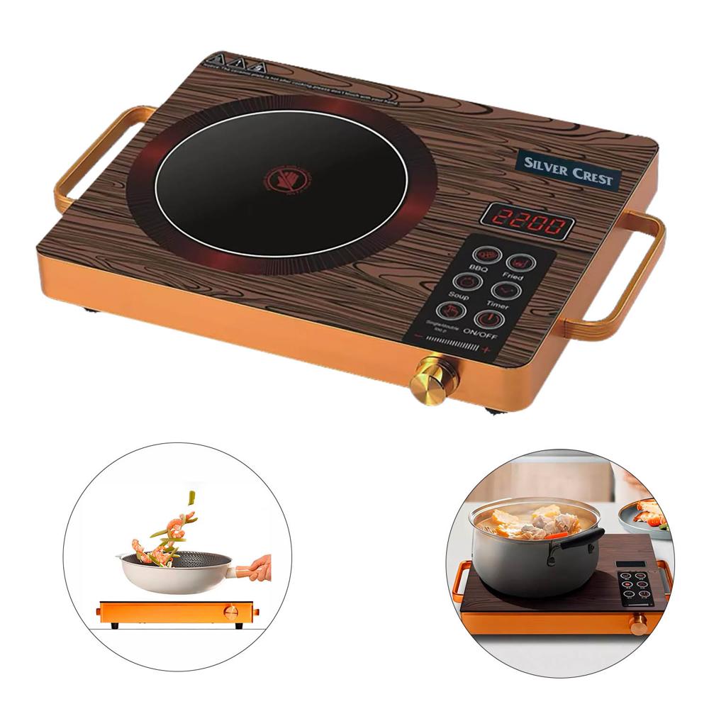 Cocina Encimera Eléctrica Digital de Vitroceramica Portatil 2200W Cocina Encimera Eléctrica Digital de Vitroceramica Portatil 2200W