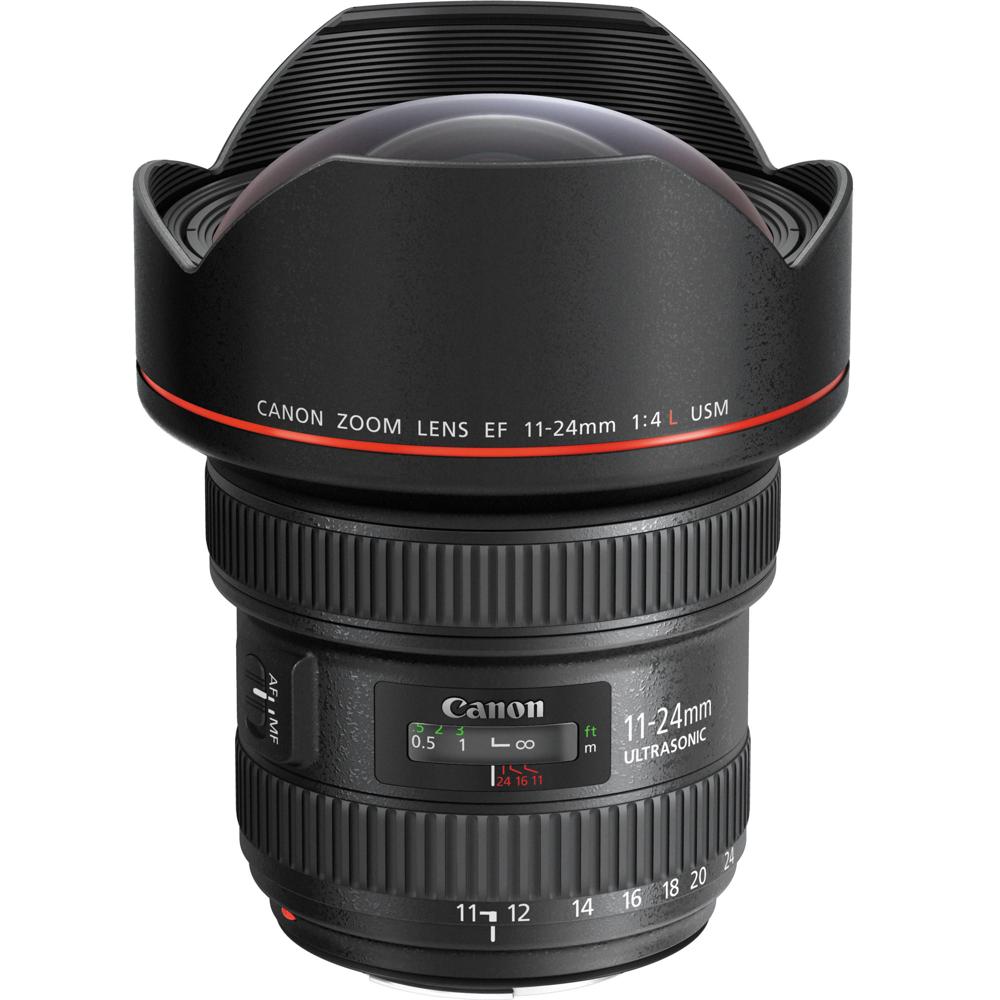 Lente Canon EF 11-24mm f/4L USM - Montura EF, Formato Full-Frame, Abertura f/4 a f/22, Elementos As