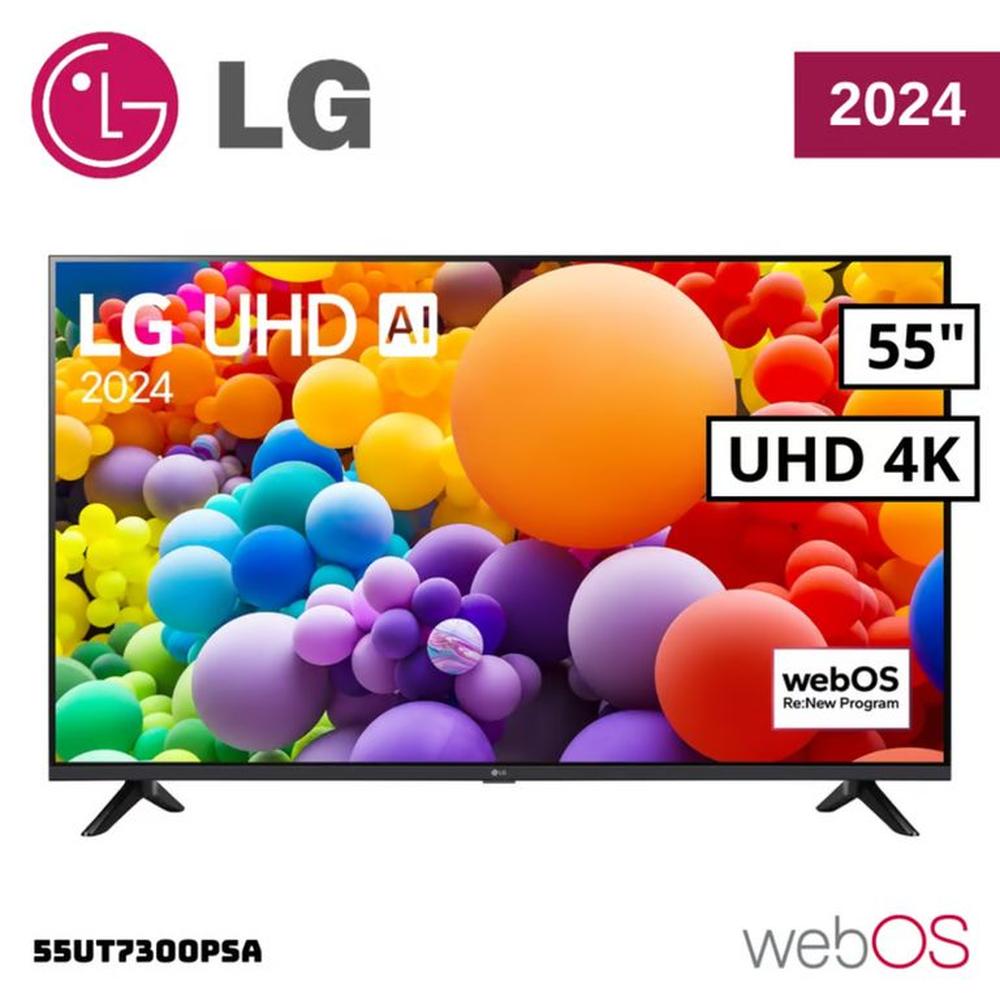 Televisor LG 55 Pulg. LED Smart TV UHD 4K con ThinQ AI 55UT7300PSA