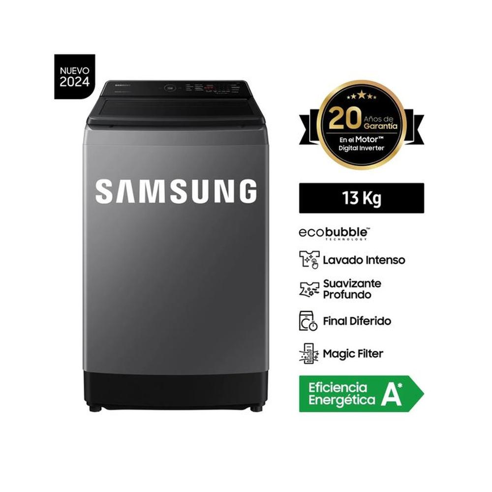 Lavadora Samsung Ecobubble 13KG WA13CG5441BDPE Gris