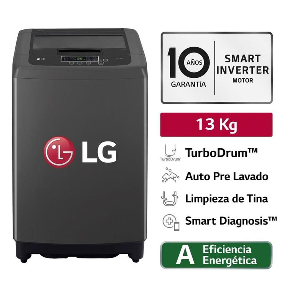 Lavadora WT13BPBK 13kg Smart Motion Carga Superior Negro Claro LG