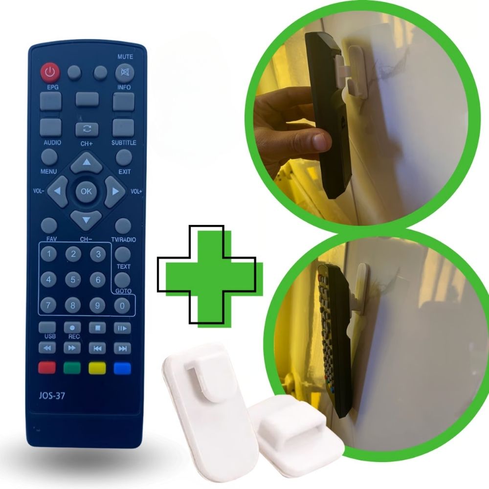 Control Remoto para Decodificador Tv Digital Hd Canales + Soporte
