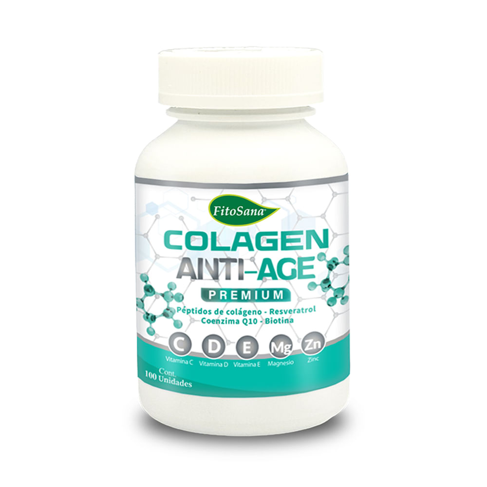Colagen Anti-Age Premium Fitosana - Peptidos de Colageno Hidrolizado Capsulas 100u