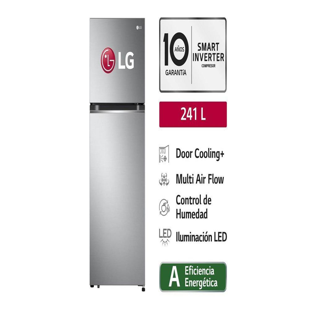 Refrigeradora LG Top freezer GT24BPP 241 L con Door Cooling Plateada