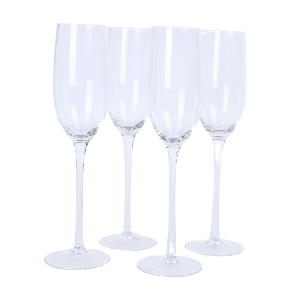 Set de 4 Copas Champagne Orange