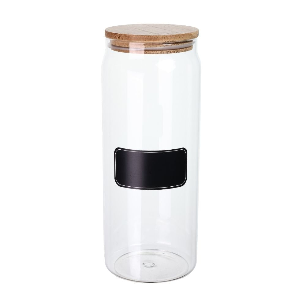 Canister de Vidrio L con Etiqueta Orange