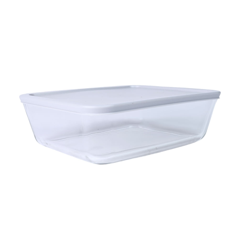 Taper de Vidrio Rectangular Refractario con Tapa Gris 2.6L Orange