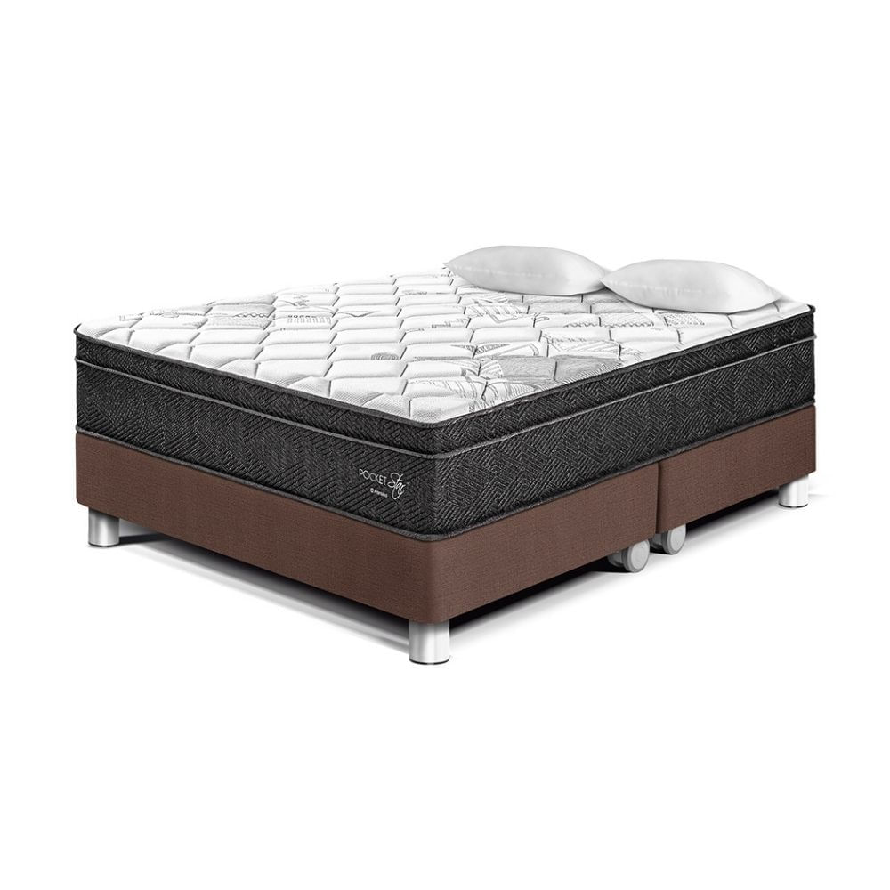 Cama Pocket Star King Chocolate Paraiso