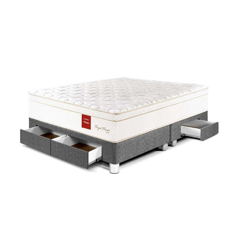 Cama Royal Prince Cajones King Gris Paraiso