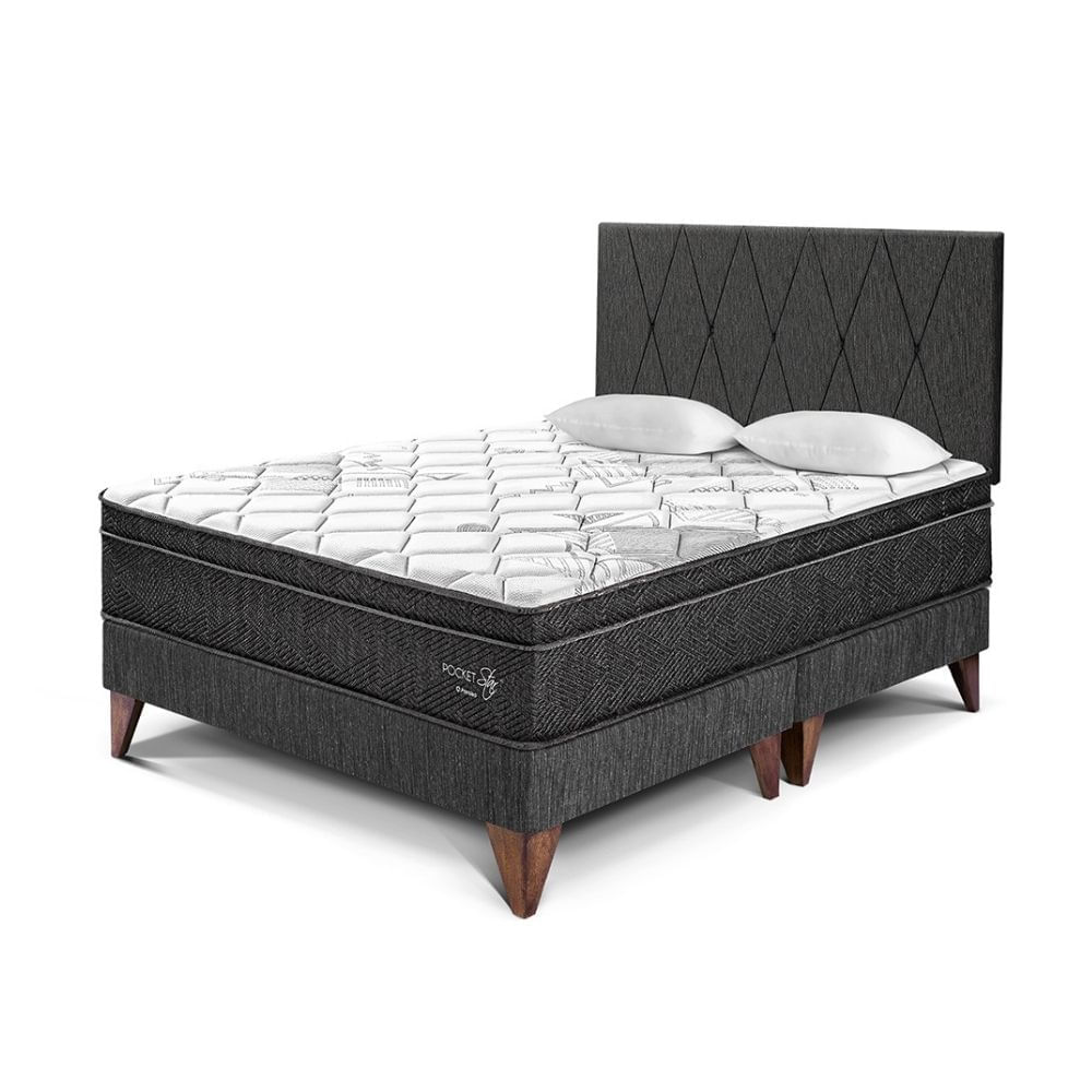 Dormitorio Europeo Paraíso Pocket Star con Loft King Charcoal