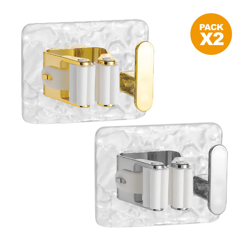 Pack x2 Colgadores de Escobas con Adhesivo MS3