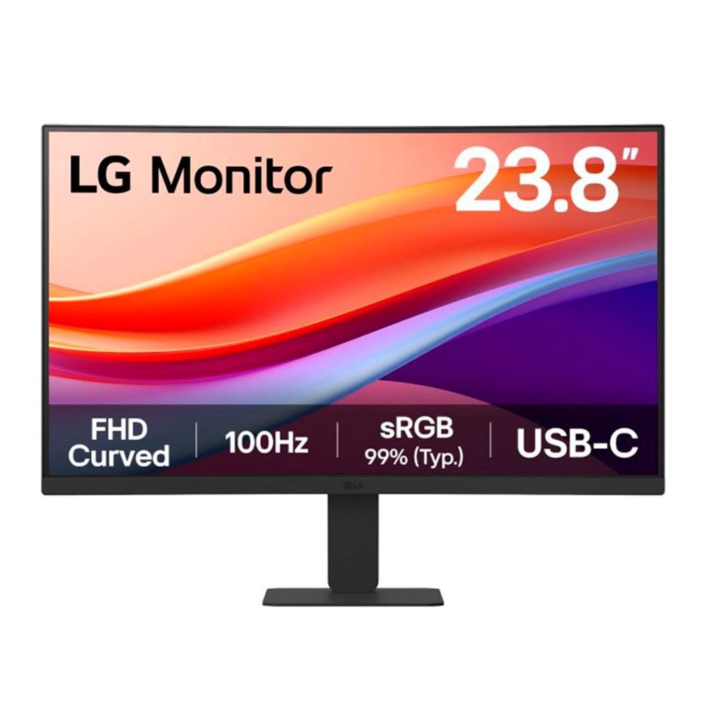 MONITOR LG CURVO 24’’ (1920X1080) FHD 100HZ, 5MS 220 CD/M² 1X USB TIPO-C, 1X HDMI P/N: 24U421A-B