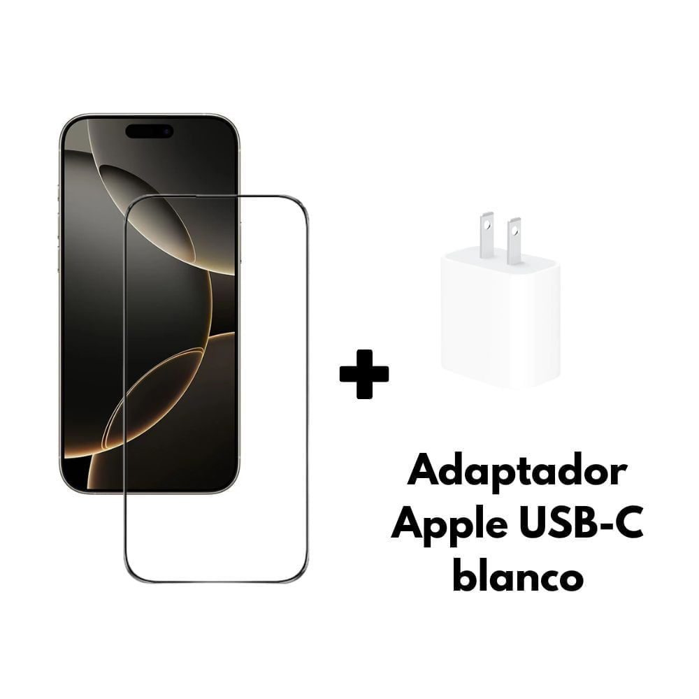 Iphone 16 pro max 256GB eSim Natural Titanium+ Adaptador Apple USB-C + Mica