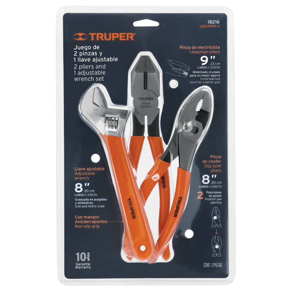 Juego de Herramientas 3 Piezas Truper 18216