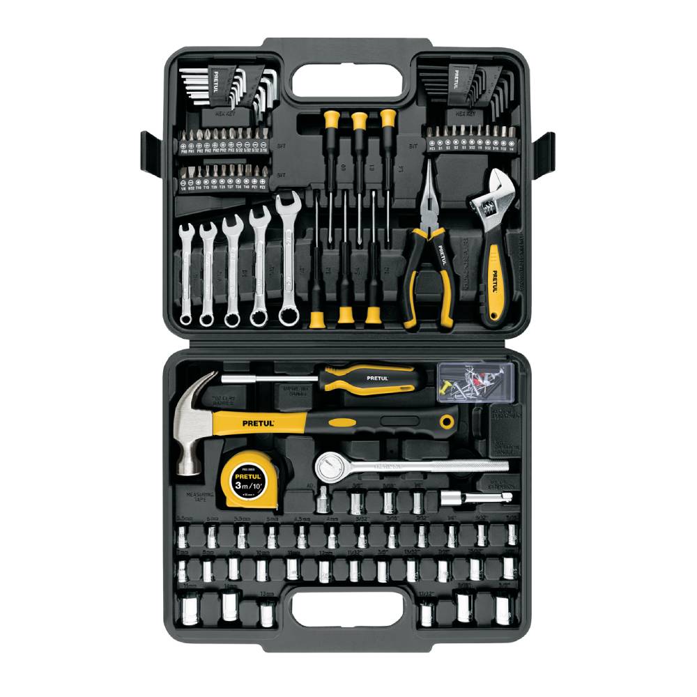 Juego de Herramientas 1/4"" y 3/8"" 109 Piezas Pretul 27168
