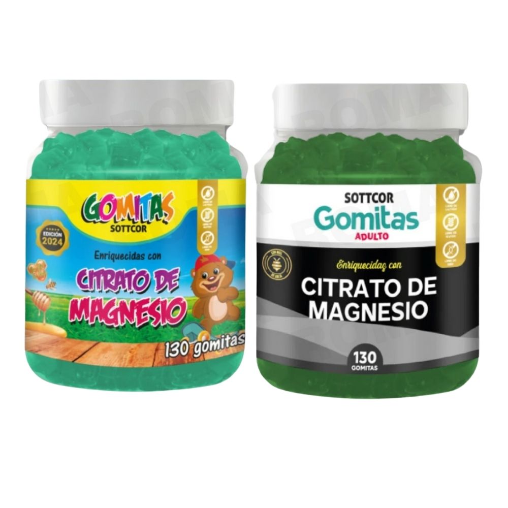 PACK 2 CITRATO DE MAGNESIO NIÑOS + CITRATO DE MAGNESIO ADULTO 260 UND