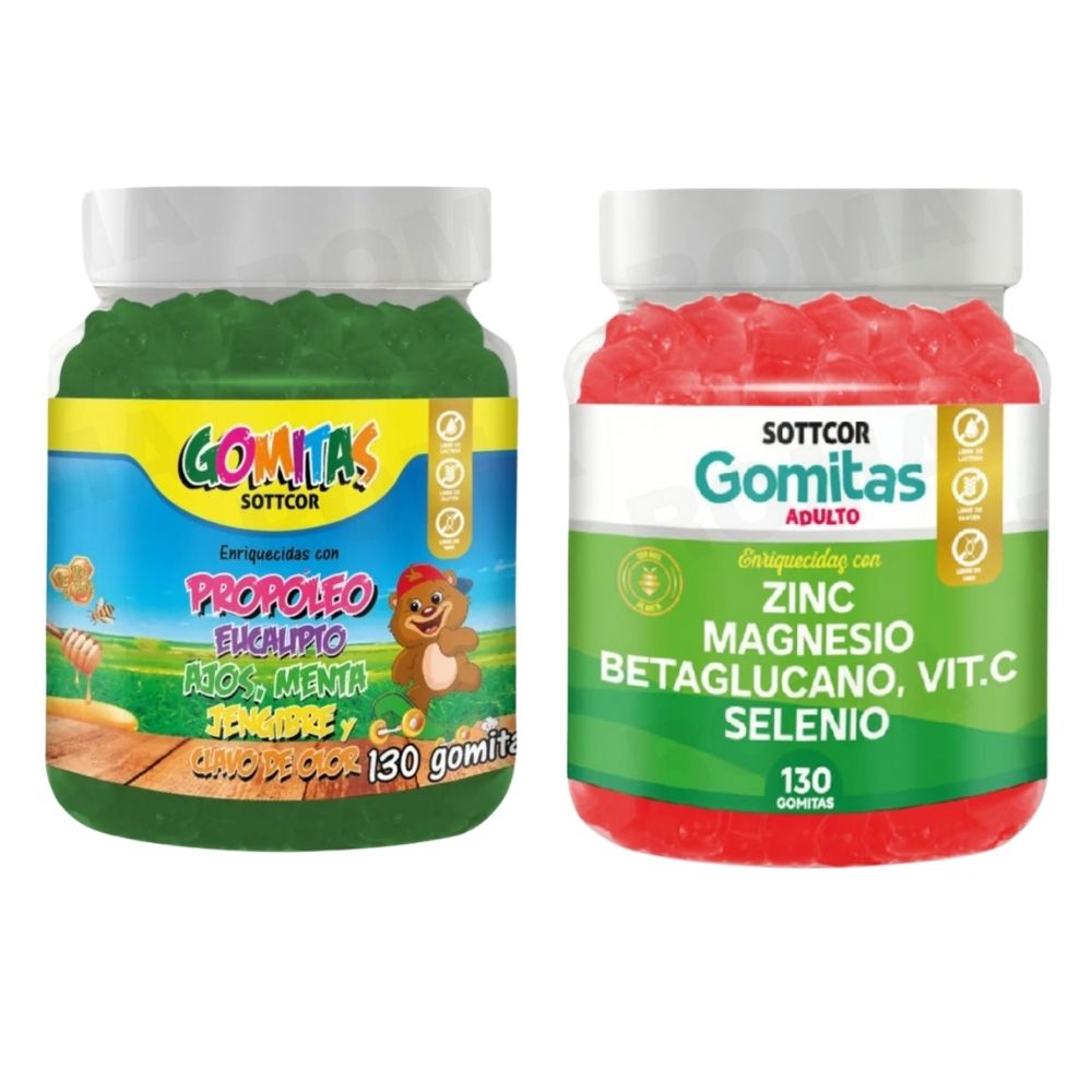 PACK 2 GOMITAS PROPÓLEO NIÑOS 130UND + GOMITAS ZINC 130UND