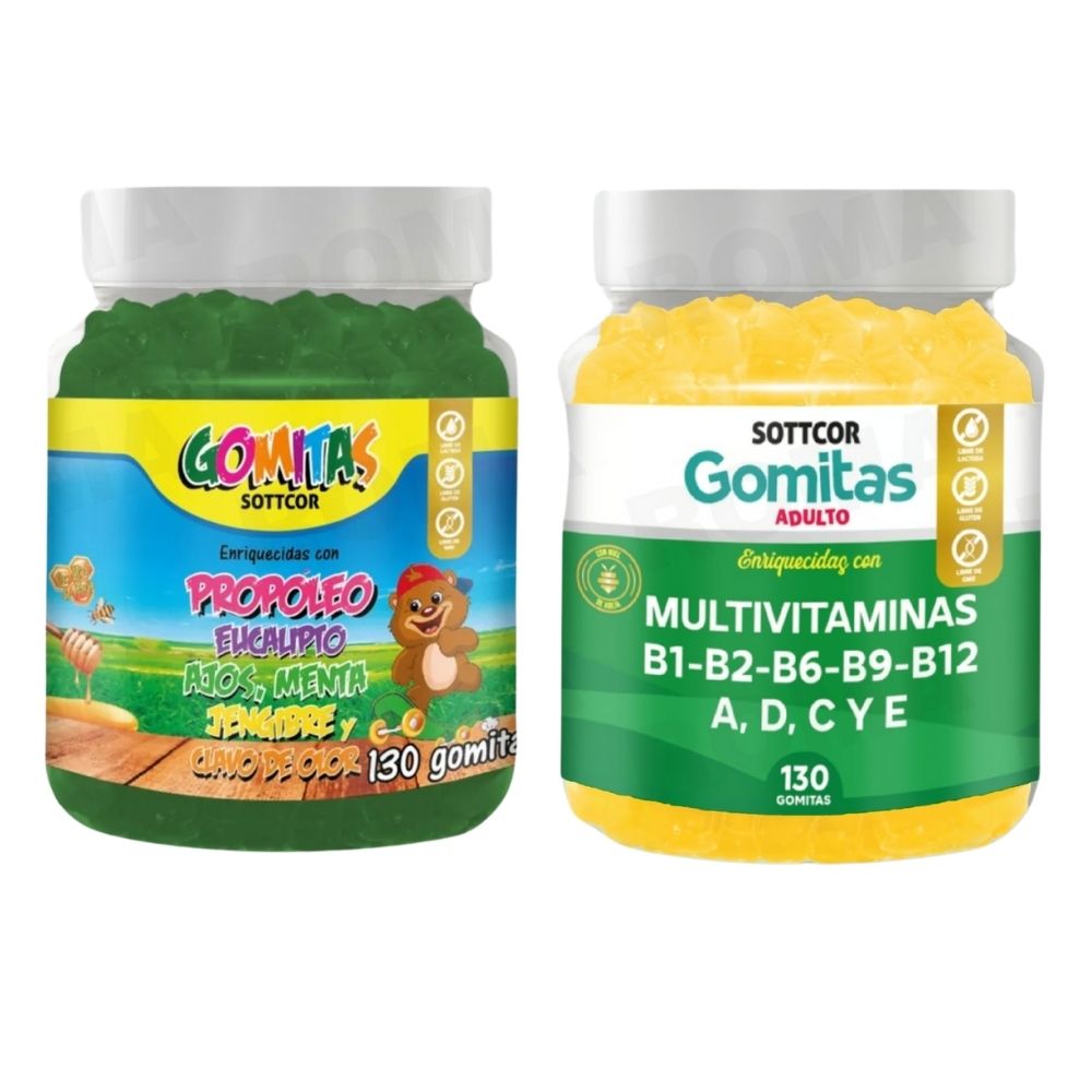 PACK 2 GOMITAS PROPÓLEO NIÑOS 130UND + GOMITAS MULTIVITAMINAS 130UND