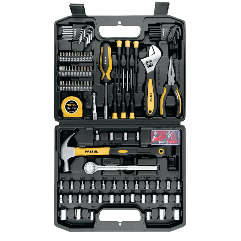 Juego de Herramientas 1/4"" y 3/8"" 104 Piezas Pretul 27169
