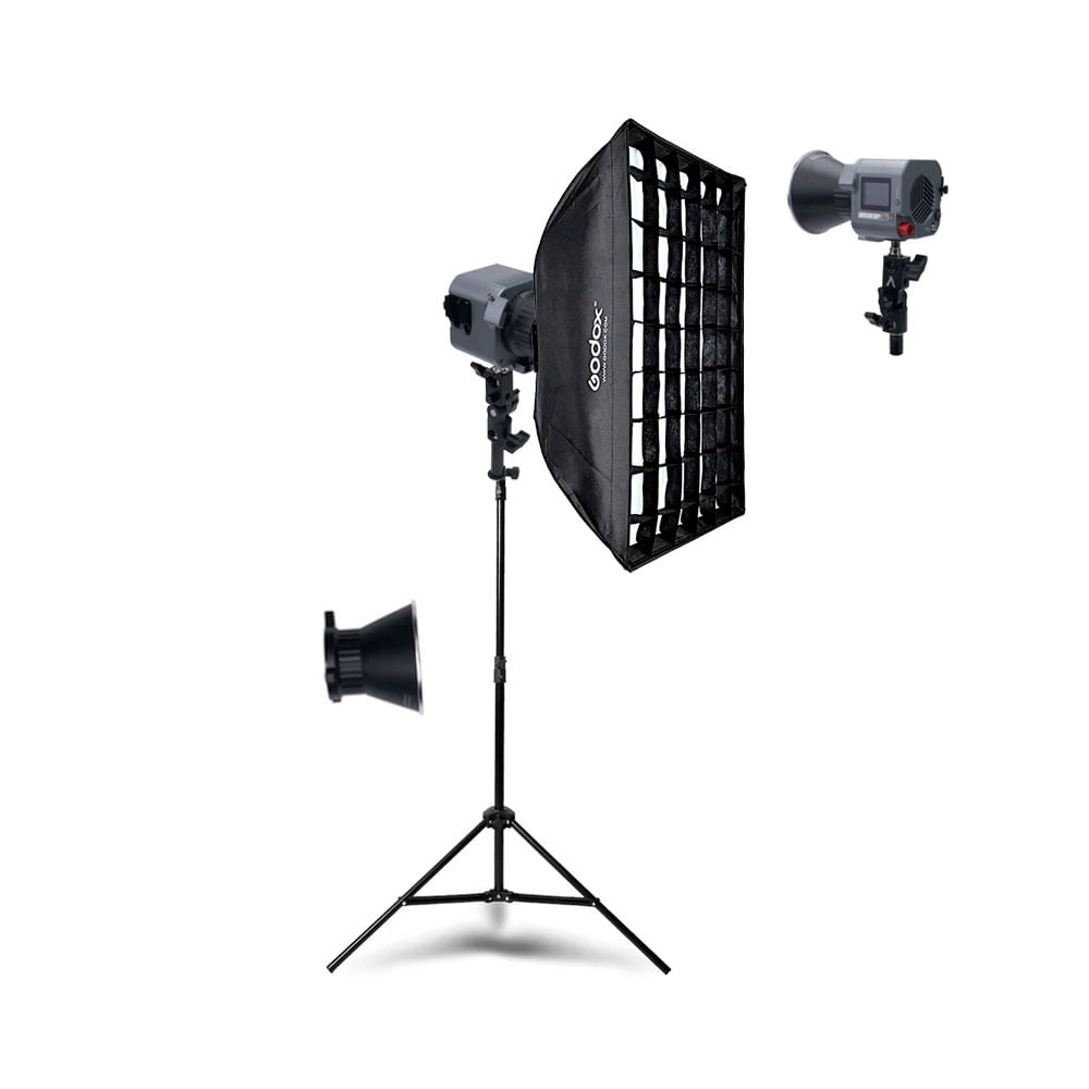 Luz Continua Aputure Amaran COB 60x BiColor+Parante+Soft Godox FW6090