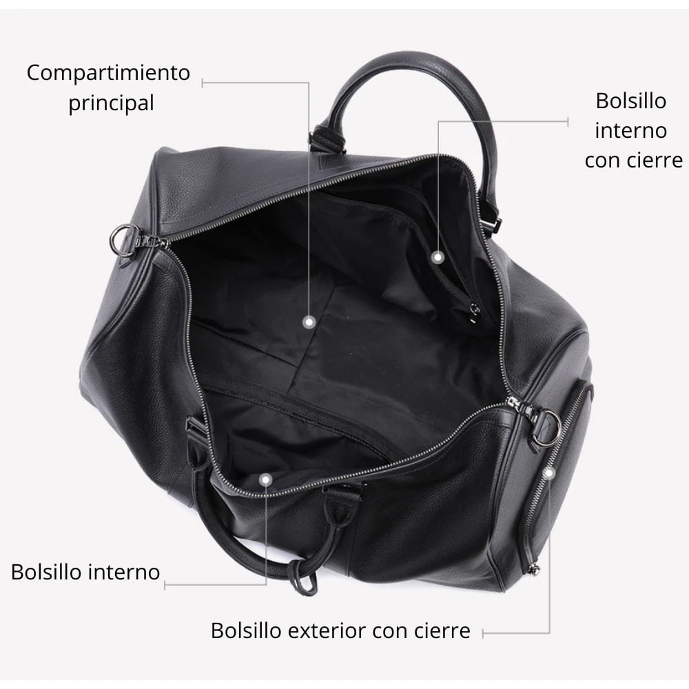 Maletín De Cuero Vacuno Para Viaje TITANIO 6020