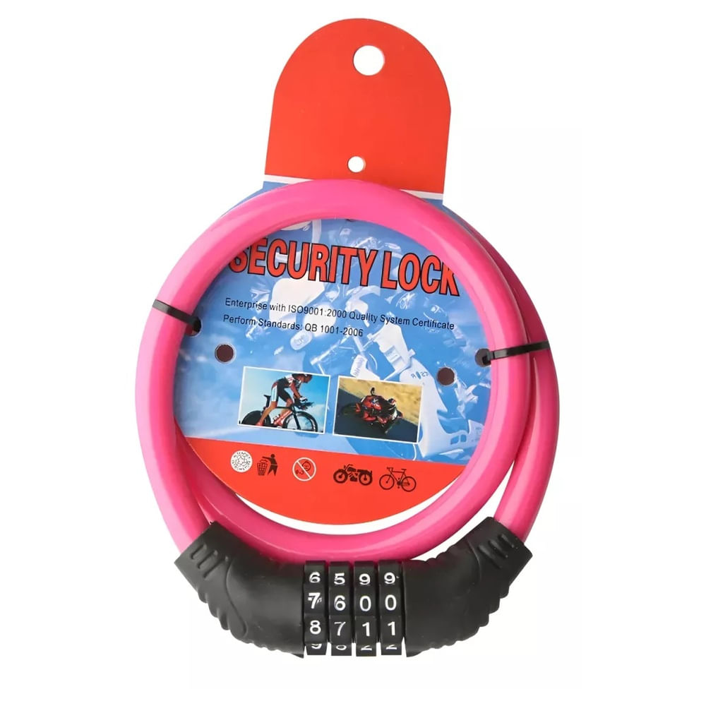 Candado Antirrobo de 600mm X 12mm Fucsia