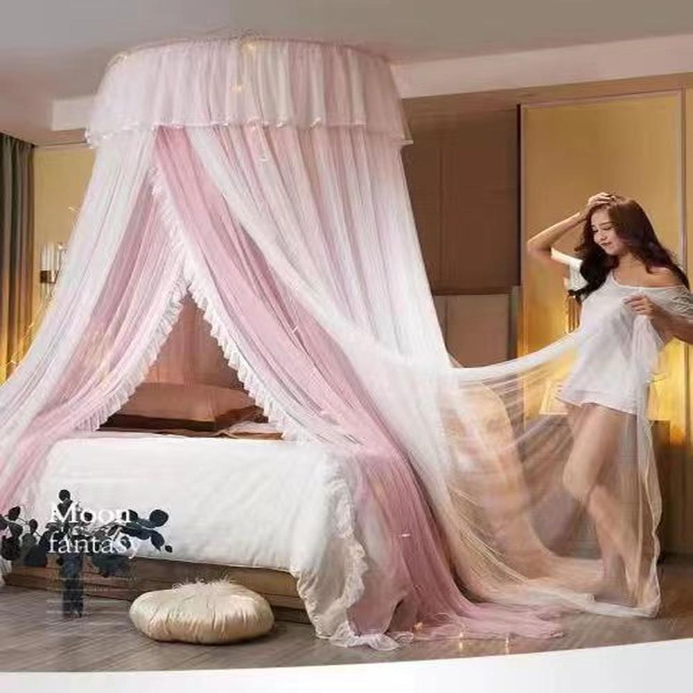 MOSQUITERO PRINCESA Para Cama de QUEEN PINK